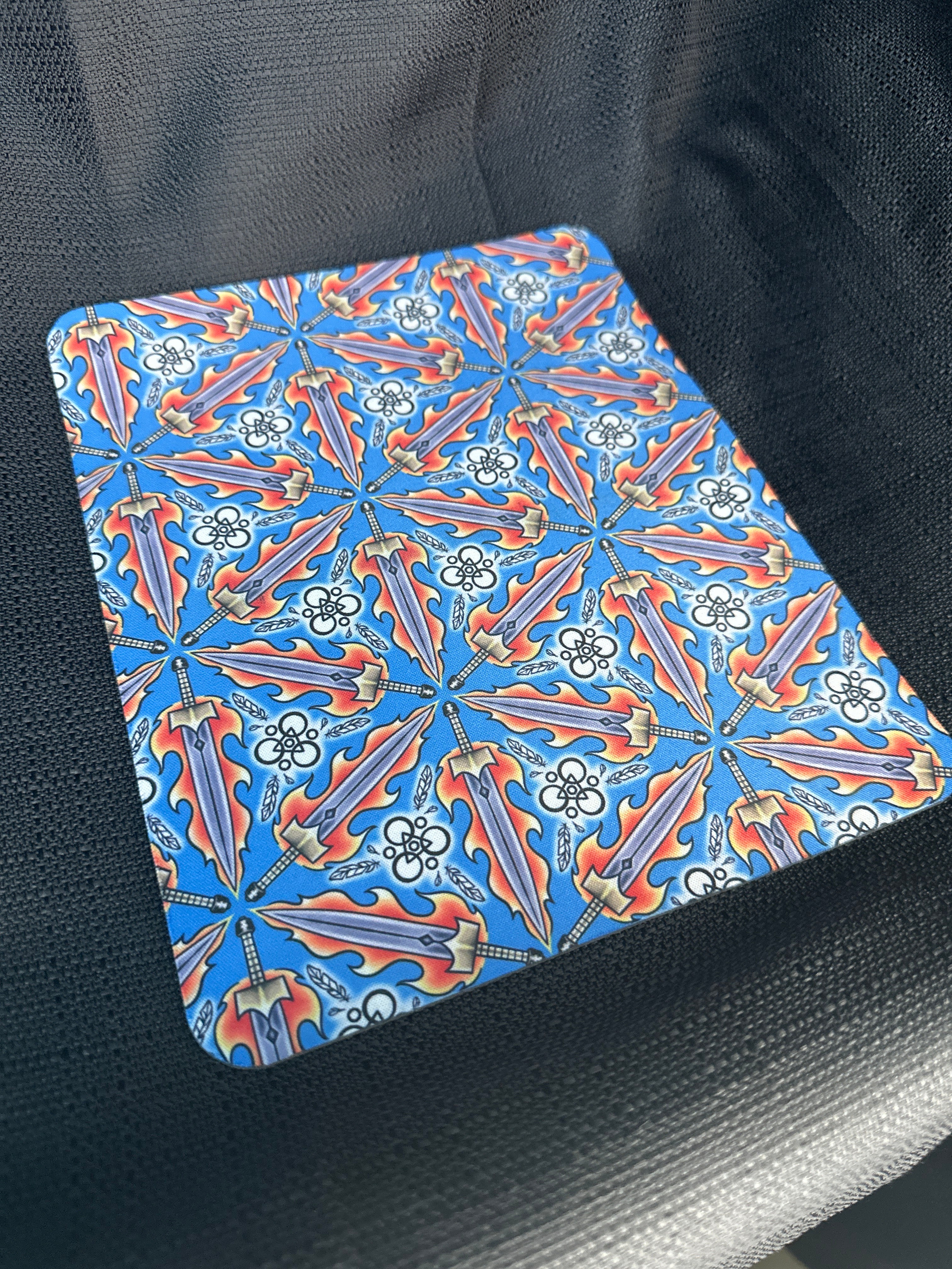 Inky Sword Pattern Mouse Pad