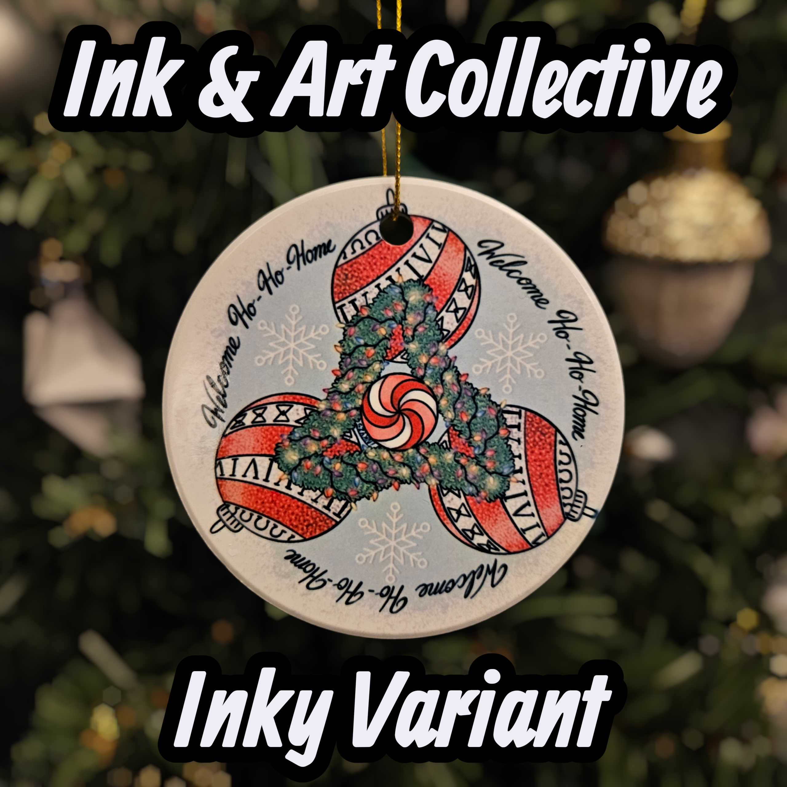 Inky Ornament